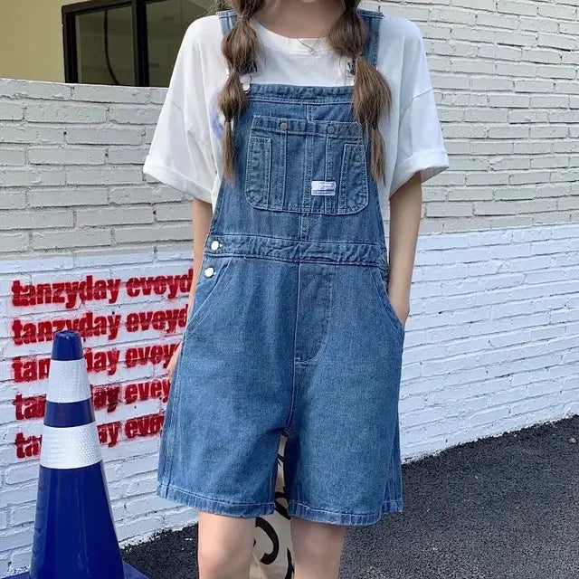 Vintage Denim Summer Jumpsuit for Women
