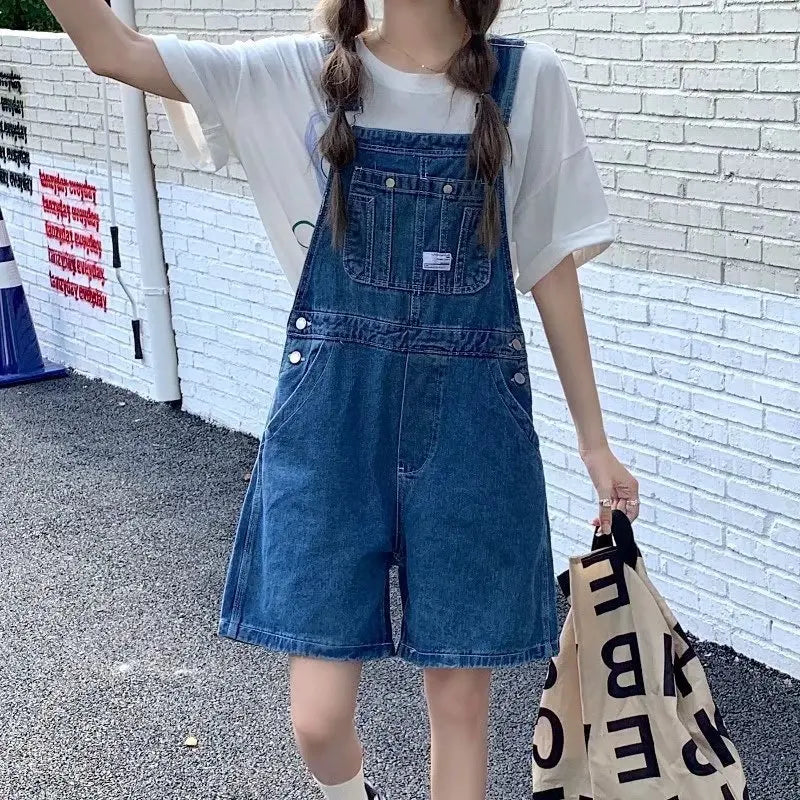 Vintage Denim Summer Jumpsuit for Women