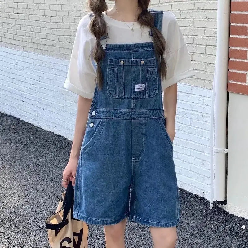 Vintage Denim Summer Jumpsuit for Women