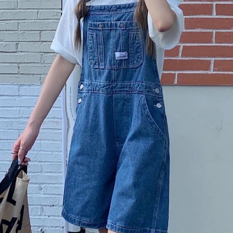 Vintage Denim Summer Jumpsuit for Women