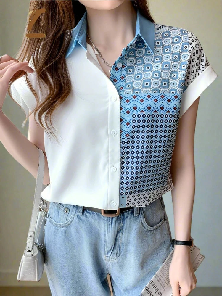 Blouse de travail colorée et élégante pour femmes