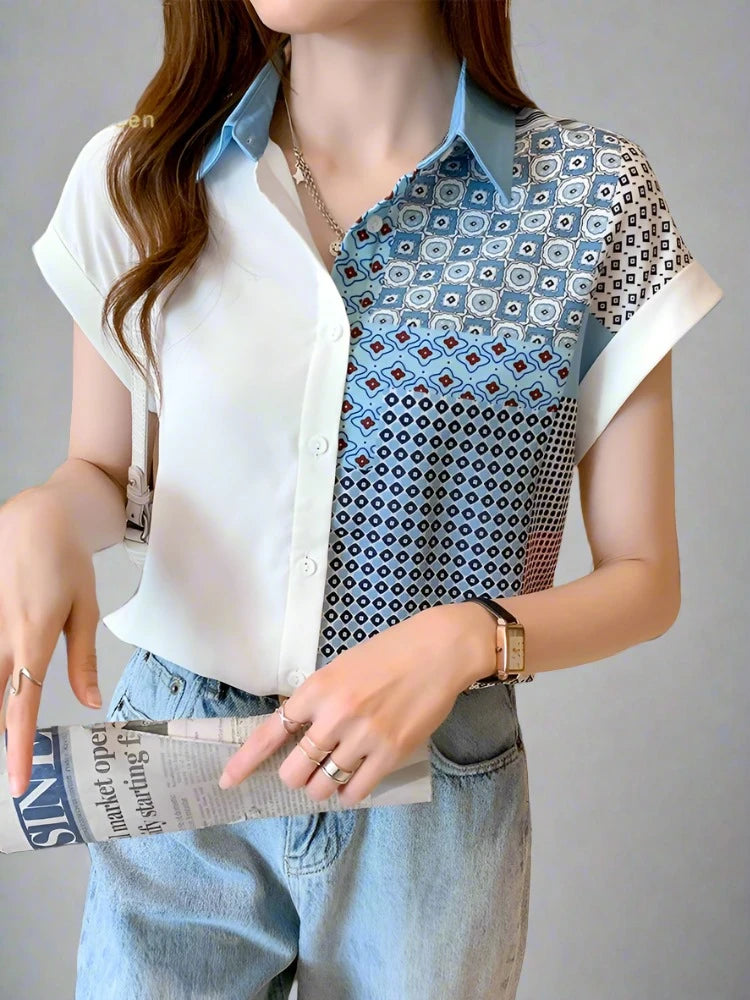 Blouse de travail colorée et élégante pour femmes