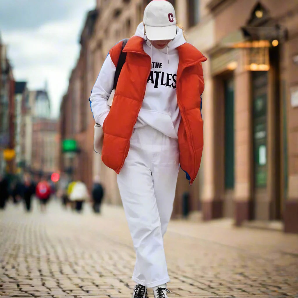 Elina | Gewatteerde mouwloze damesbodywarmer | Oranje