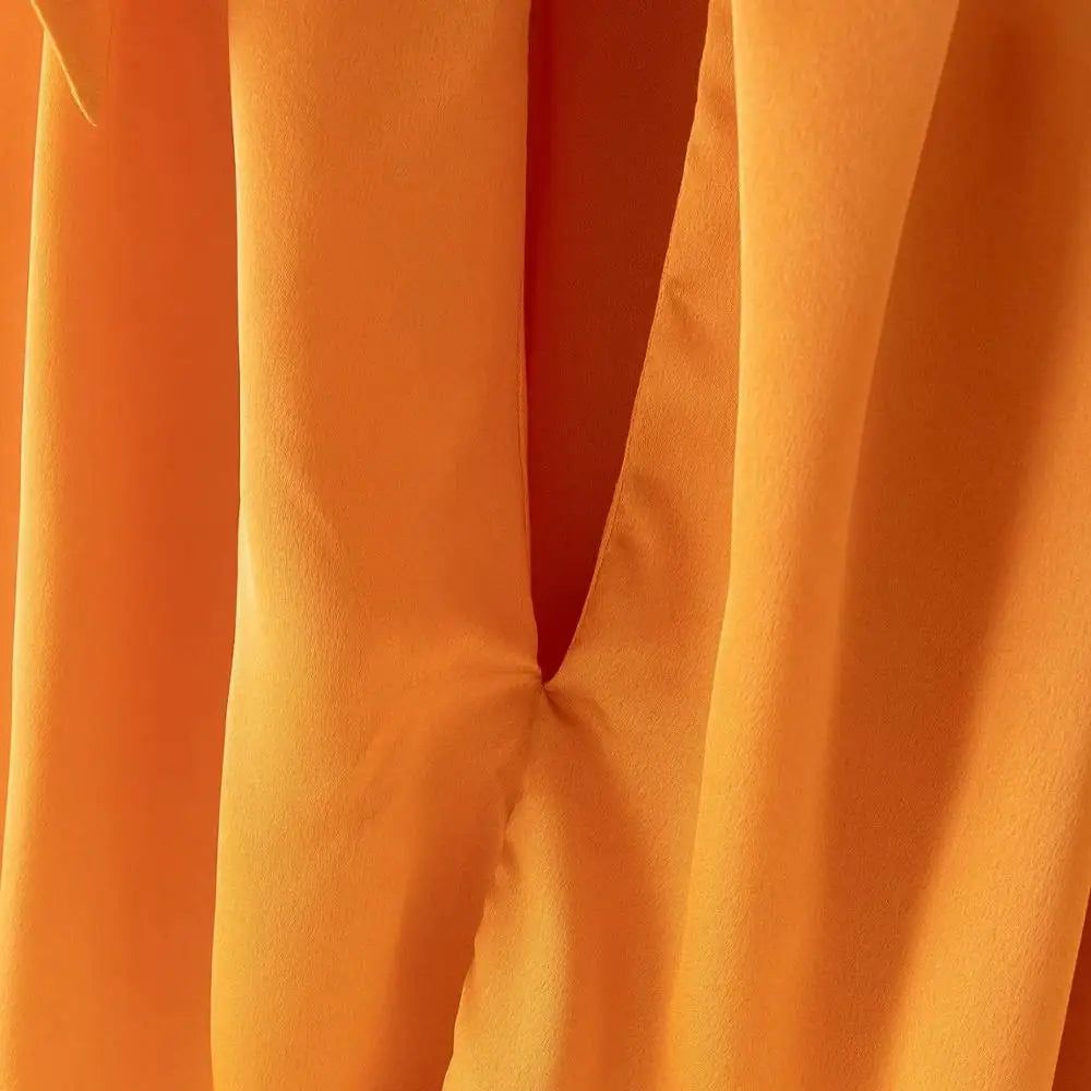Selina | Sexy bauchfreies Neckholder-Top für Damen | Orange
