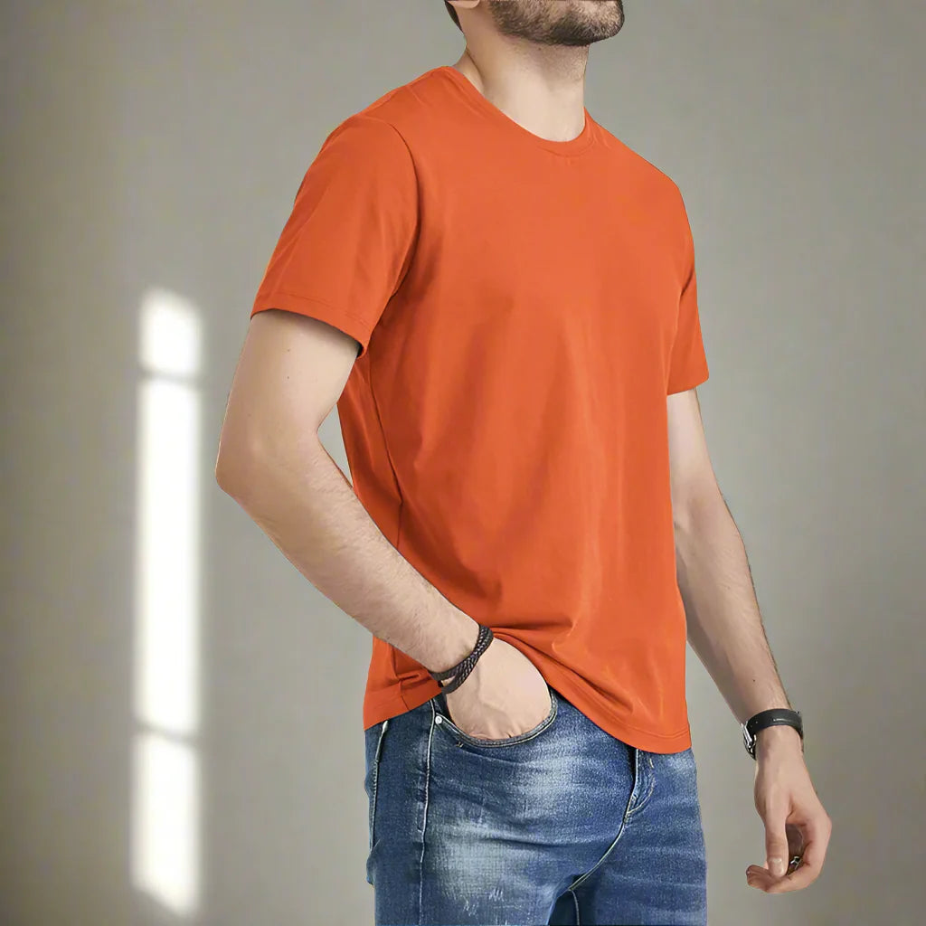 Noor | T-shirt unisex base con maniche lunghe | Arancione