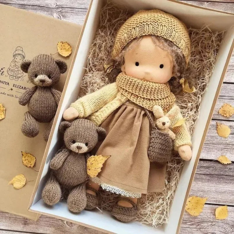 Handgemaakte Knuffel Pop van Zacht Katoen