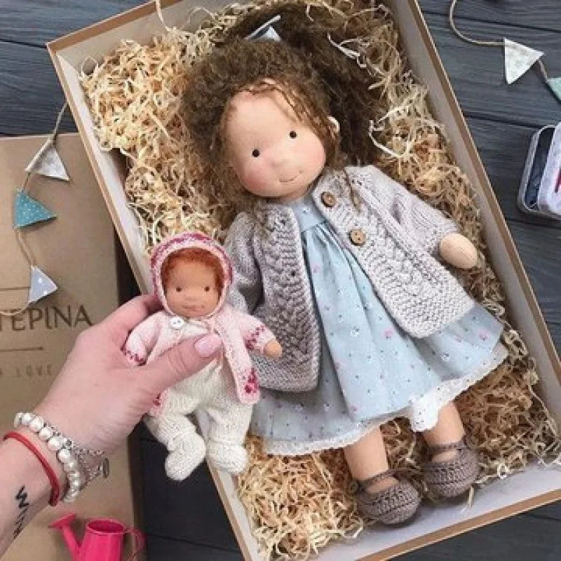 Handgemaakte Knuffel Pop van Zacht Katoen