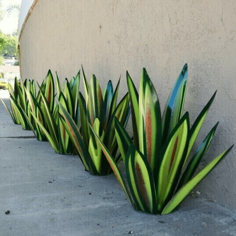Handgemachte Solar-Agaven-Gartenlampe