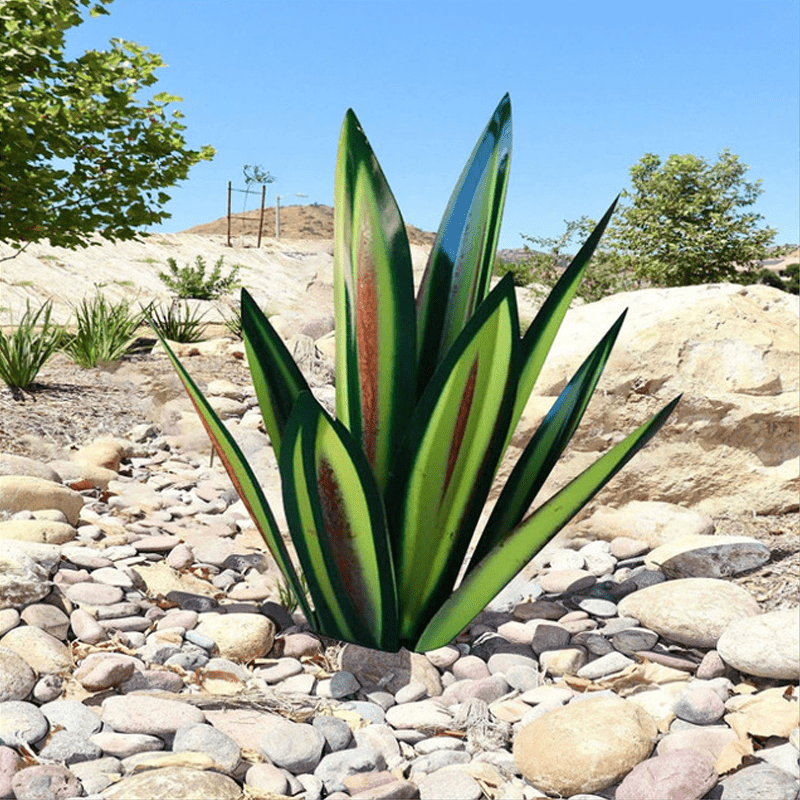 Handgemachte Solar-Agaven-Gartenlampe