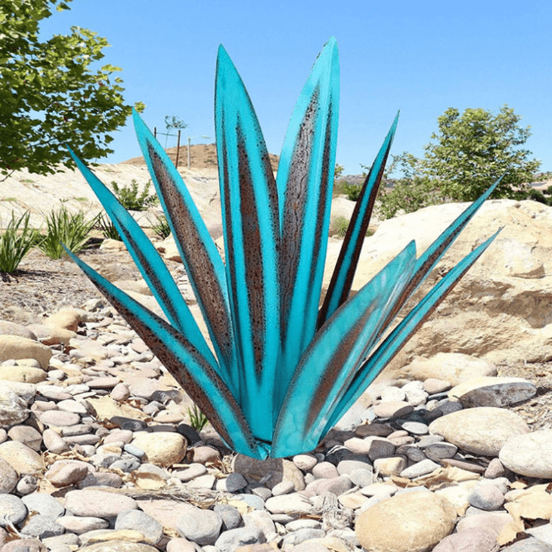 Handgemachte Solar-Agaven-Gartenlampe