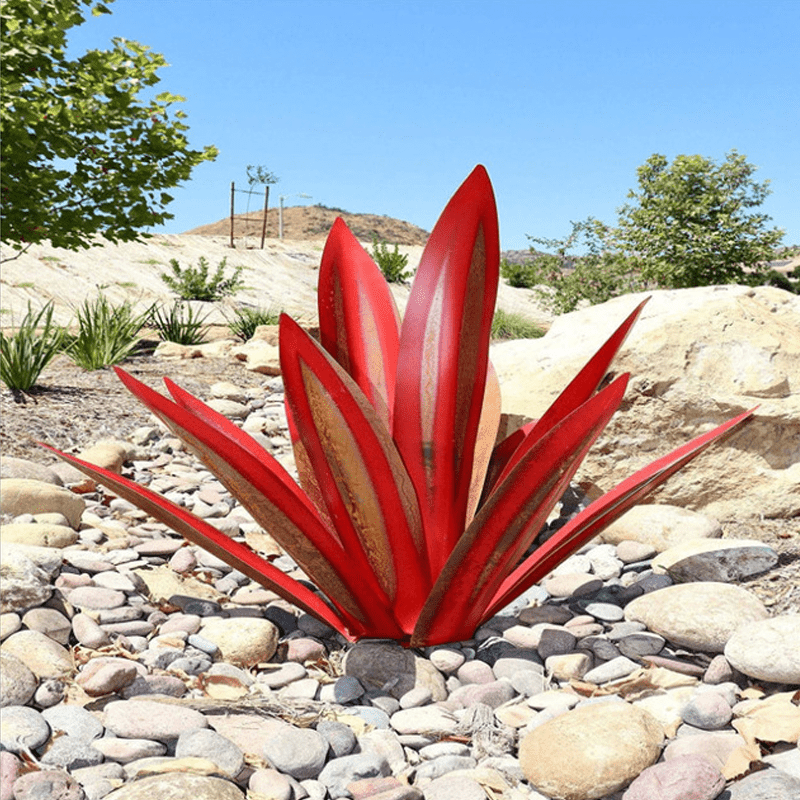 Handgemachte Solar-Agaven-Gartenlampe