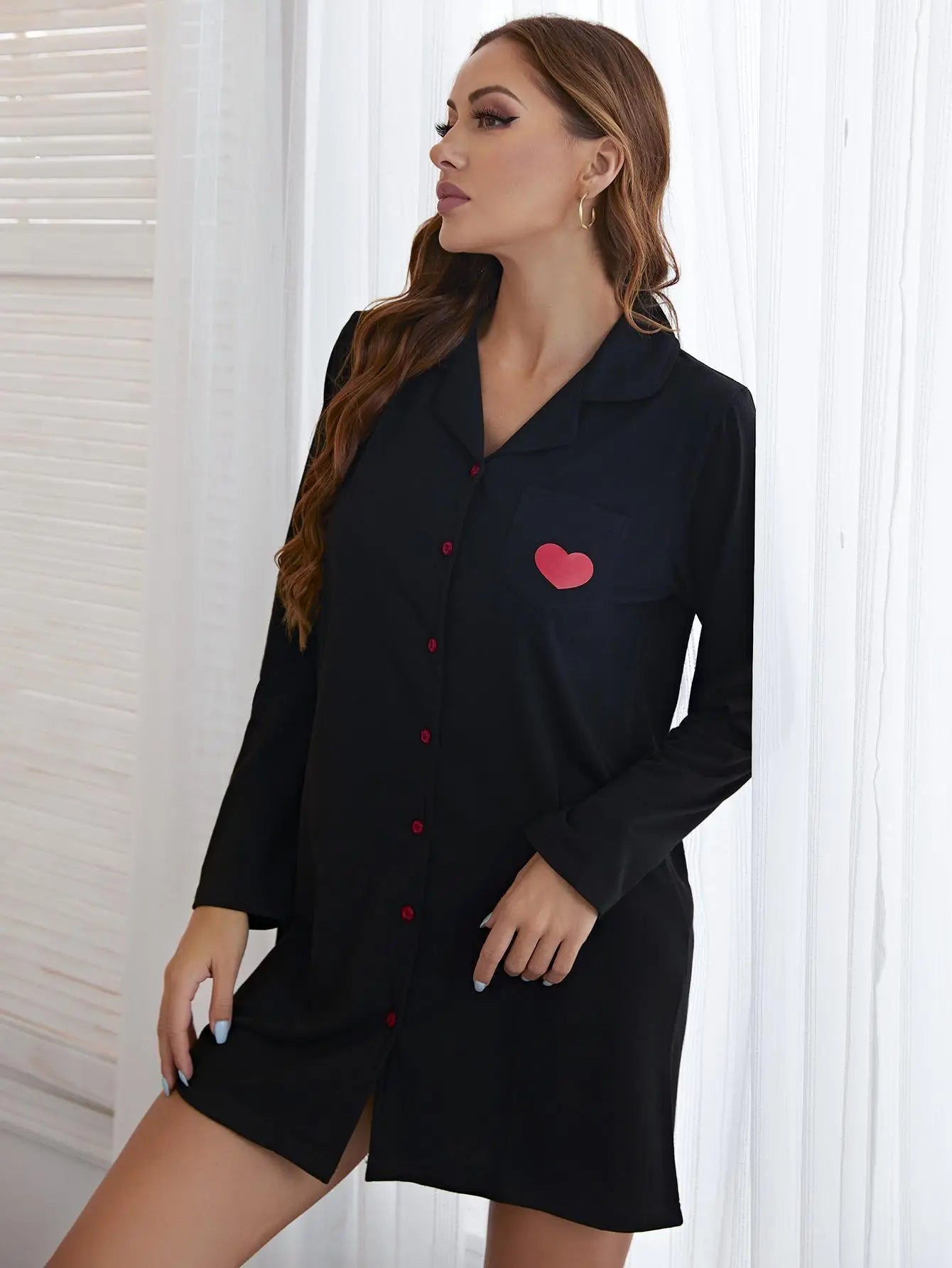 Hartenliefde Pyjama Kleid für stilvollen Nachtschlaf