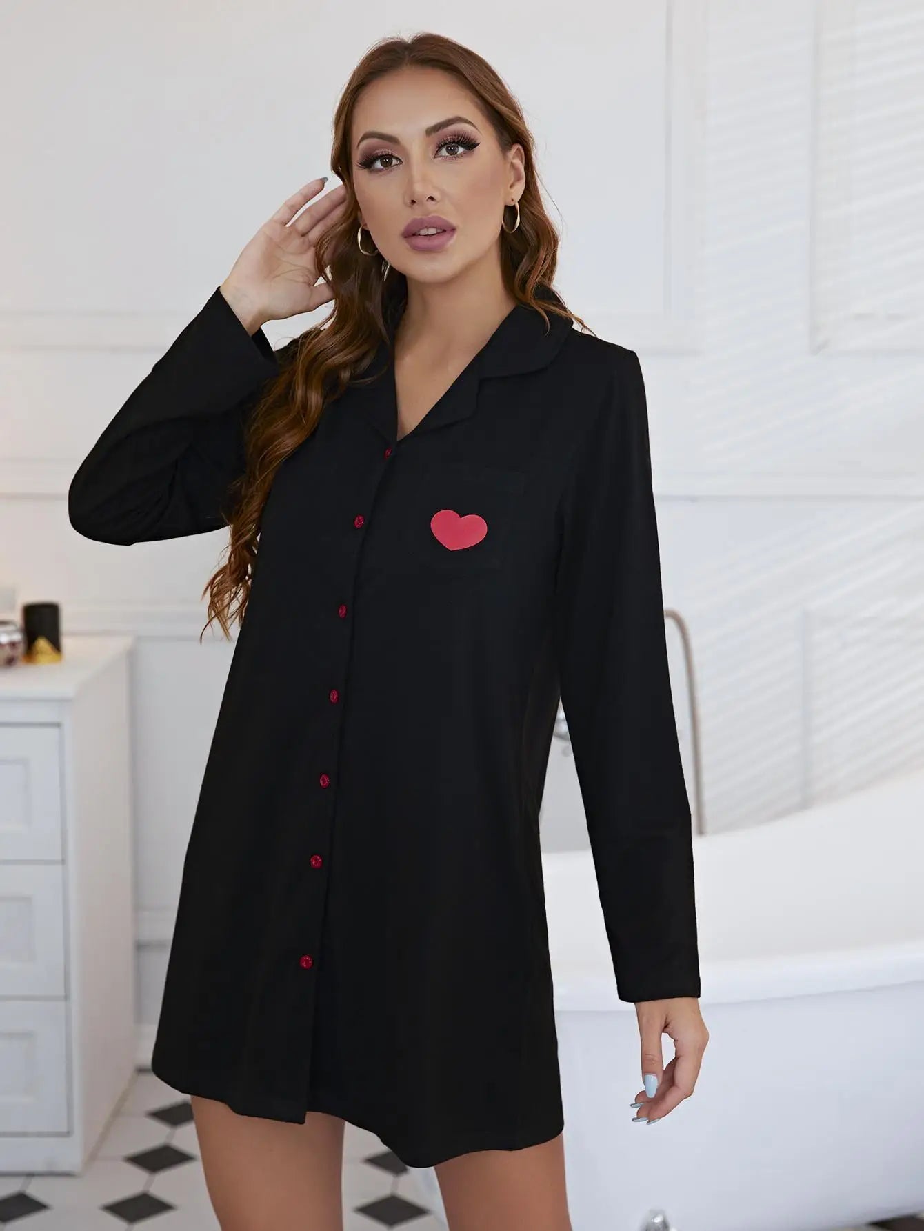 Hartenliefde Pyjama Kleid für stilvollen Nachtschlaf
