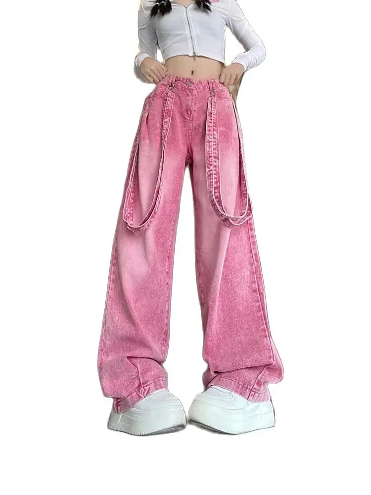 Pantalón de mezclilla de otoño con recortes para mujeres