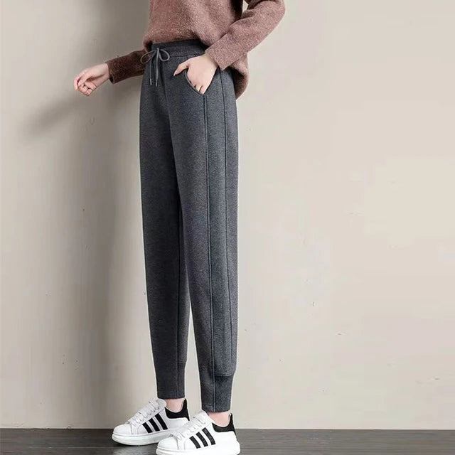 WinterWarm Automne Hiver 2024 Pantalon en molleton pelucheux