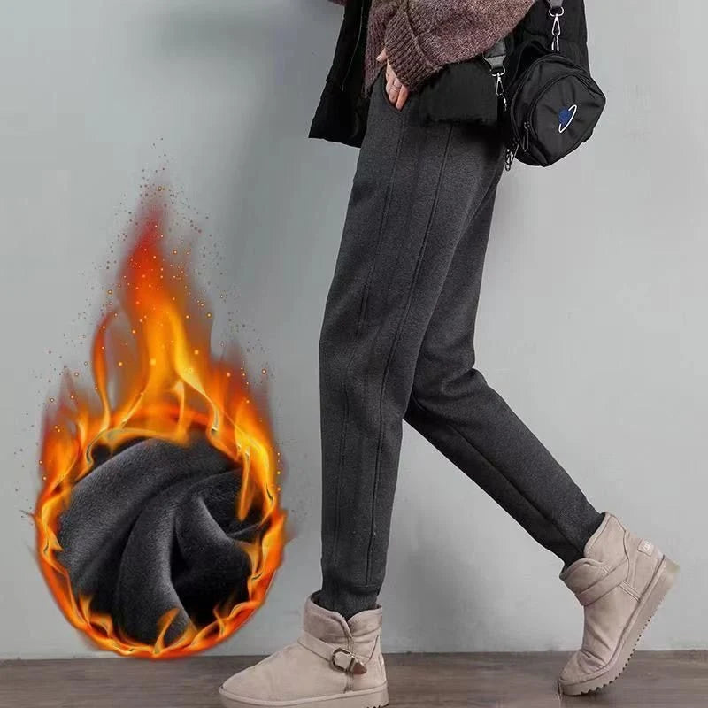 WinterWarm Automne Hiver 2024 Pantalon en molleton pelucheux