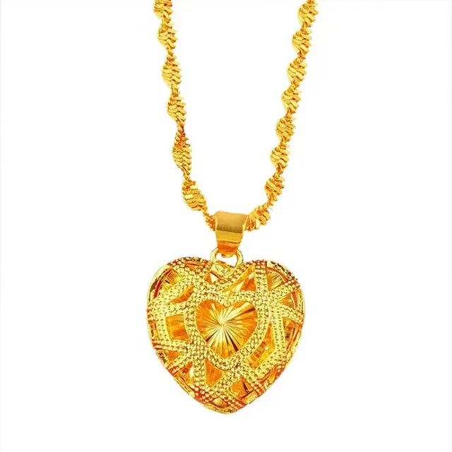 Warme Perzik Hart Atmosferische Damesketting