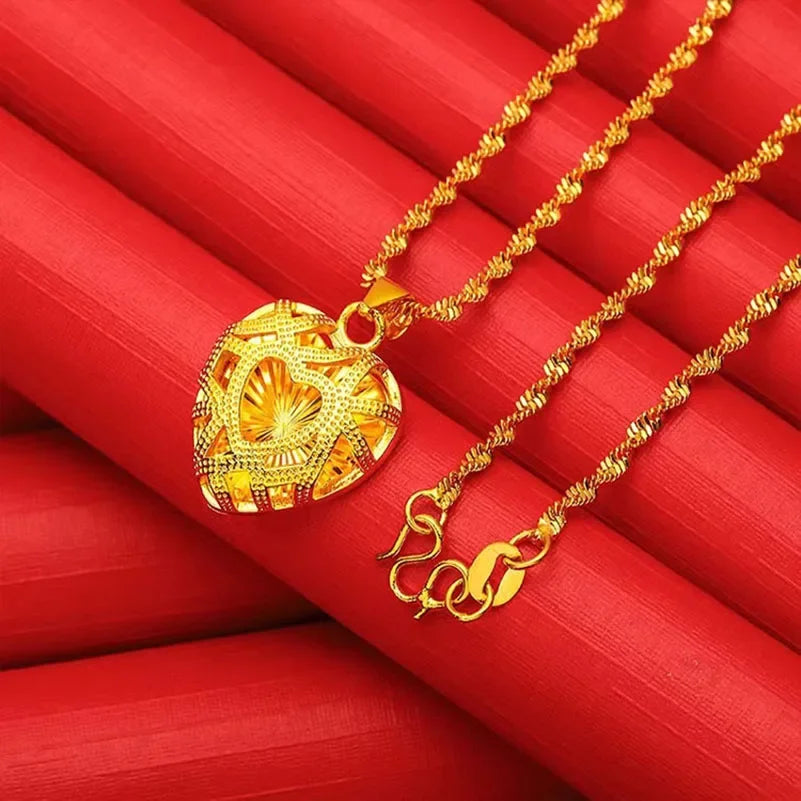 Warme Perzik Hart Atmosferische Damesketting