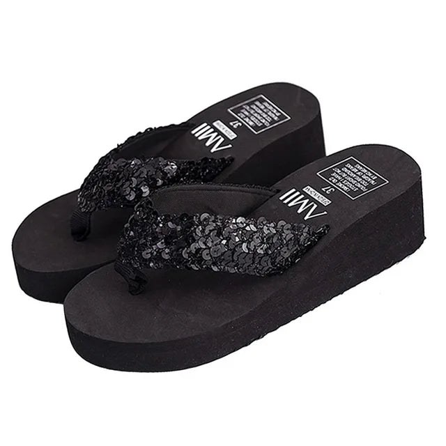 Eleganza Stijlvolle Zomerse Hoge Hakken Slippers