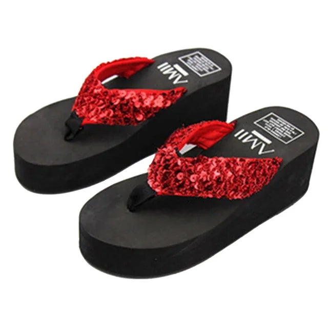 Eleganza Stijlvolle Zomerse Hoge Hakken Slippers