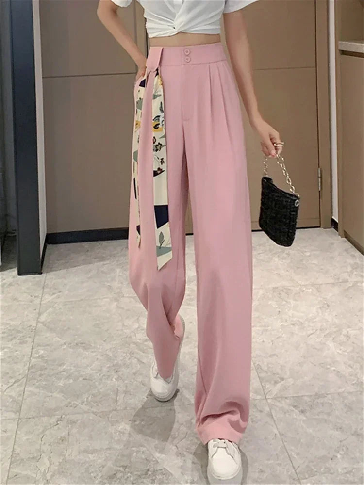 JunoBelle elegante pantalón de traje blanco
