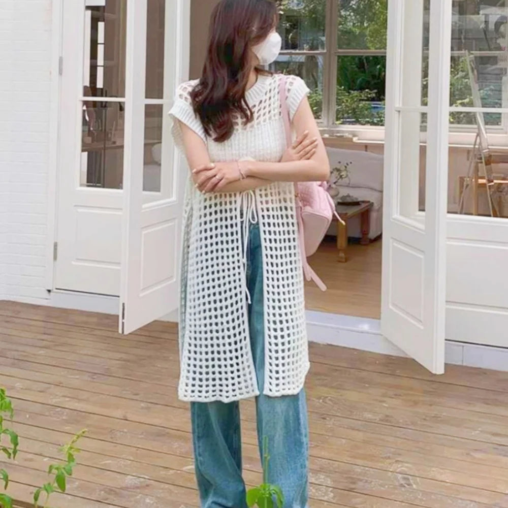 Aurora Elegante Vestido de Encaje Hueco