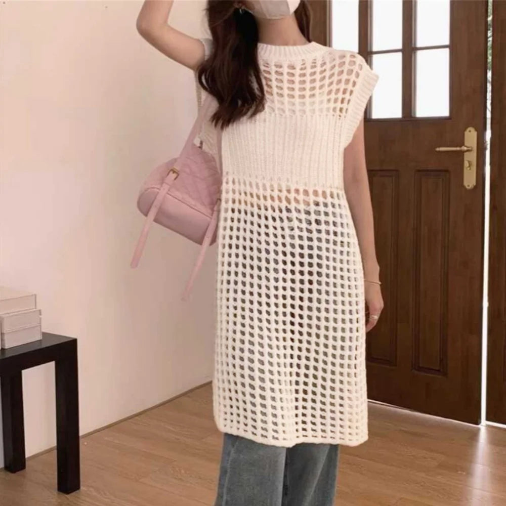 Aurora Elegante Vestido de Encaje Hueco