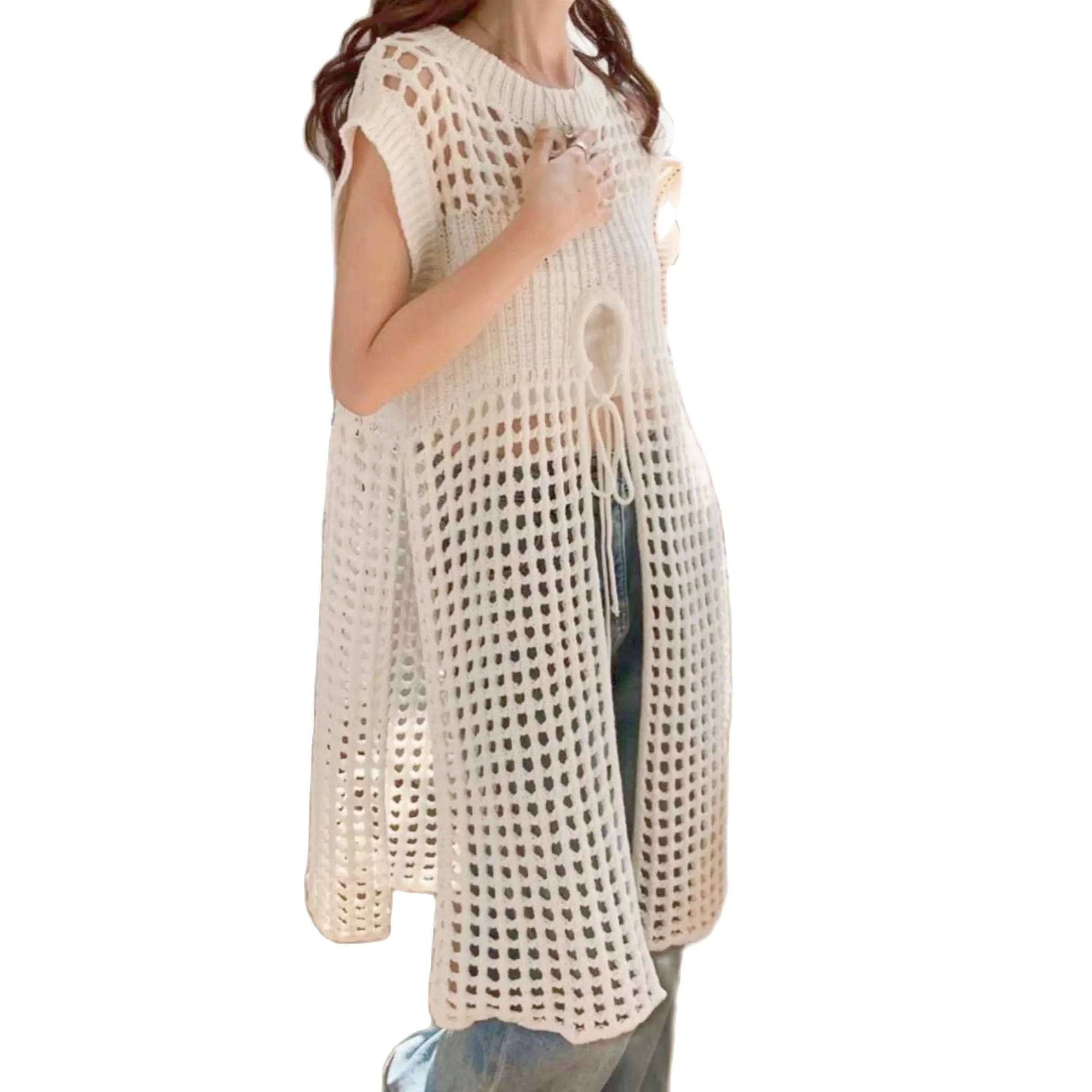 Aurora Elegante Vestido de Encaje Hueco