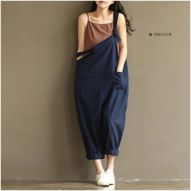 Stylish Chic Loose Solid Jumpsuit for Women