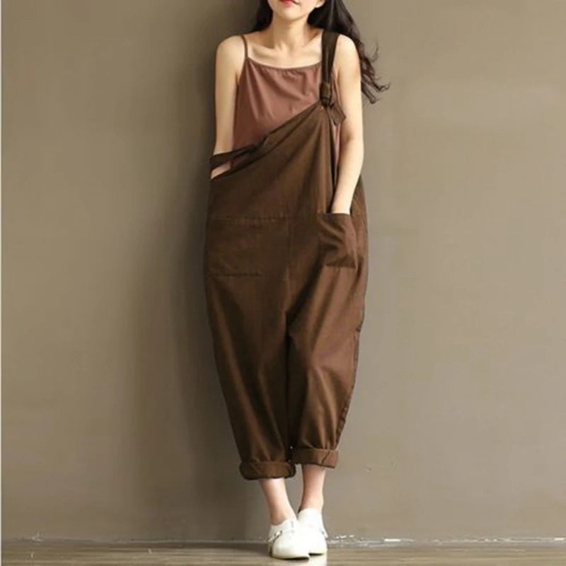 Stylish Chic Loose Solid Jumpsuit for Women