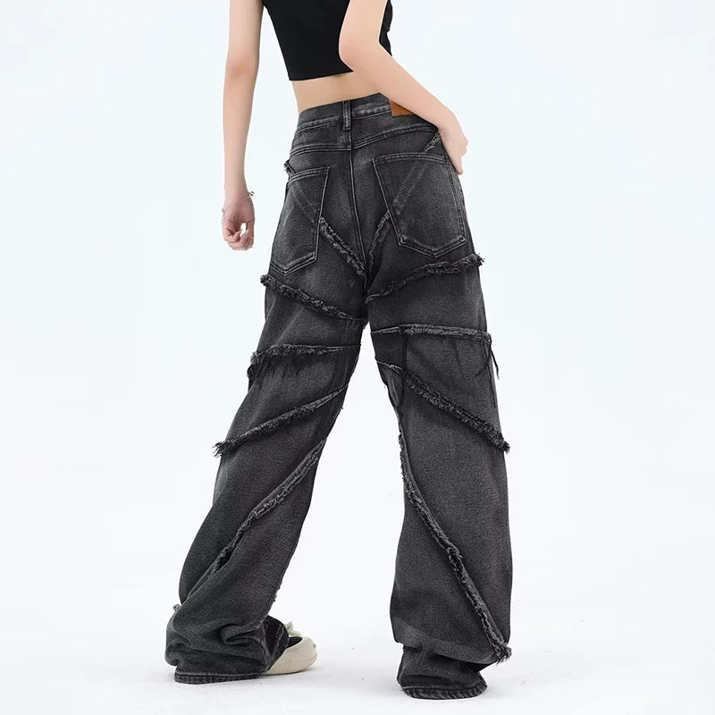 Houzhou Punk Black Jeans