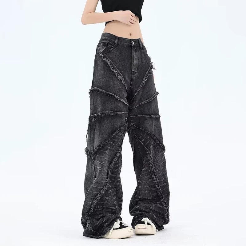 Houzhou Punk Black Jeans