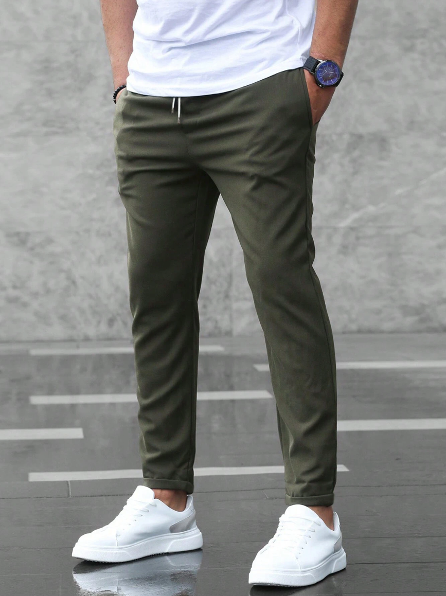 Variant image for Zwarte Heren Broek - Comfortabel Stretchmateriaal, Tijdloos Ontwerp-16