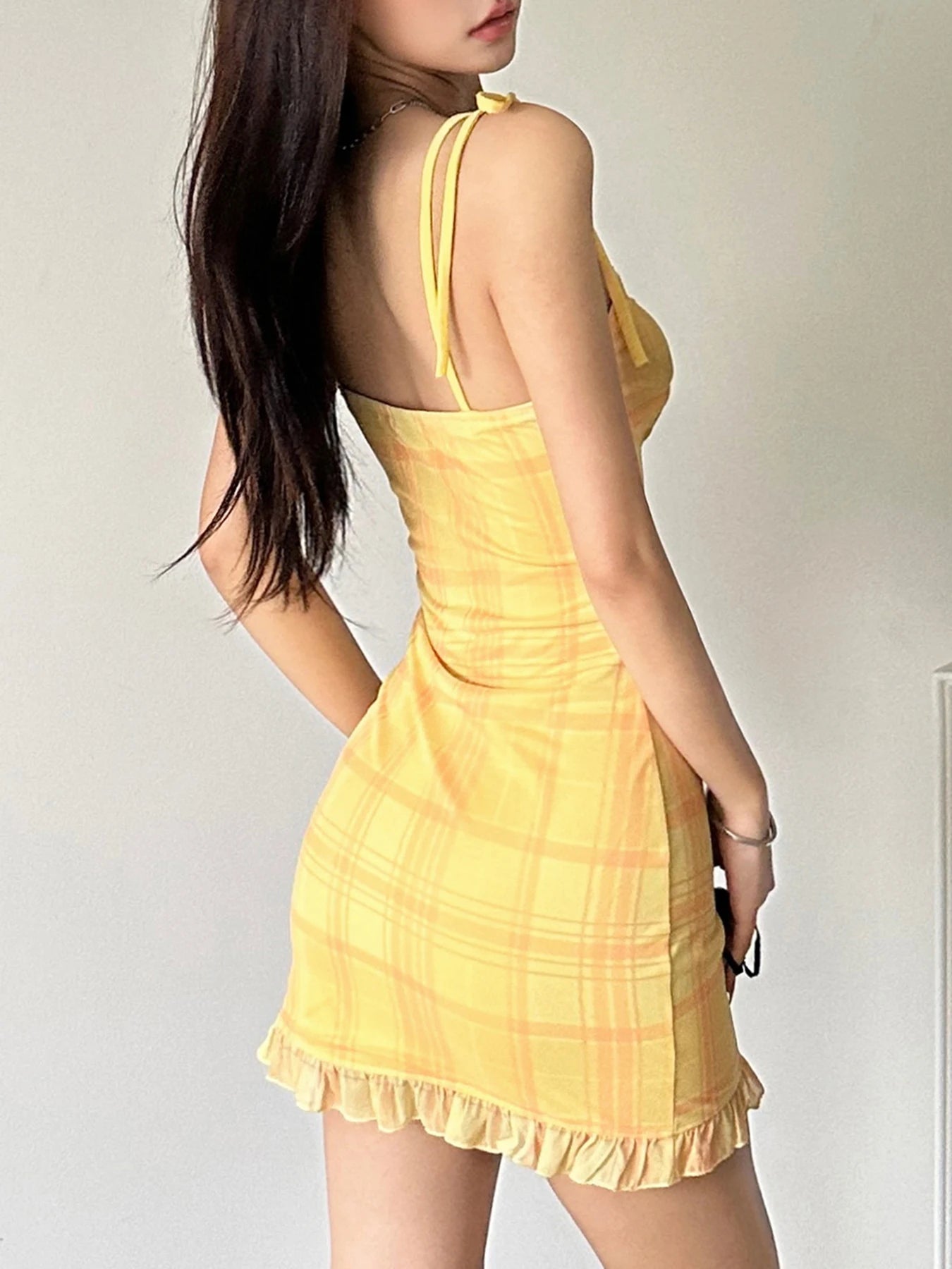 Kanten Rand Bodycon Jurk