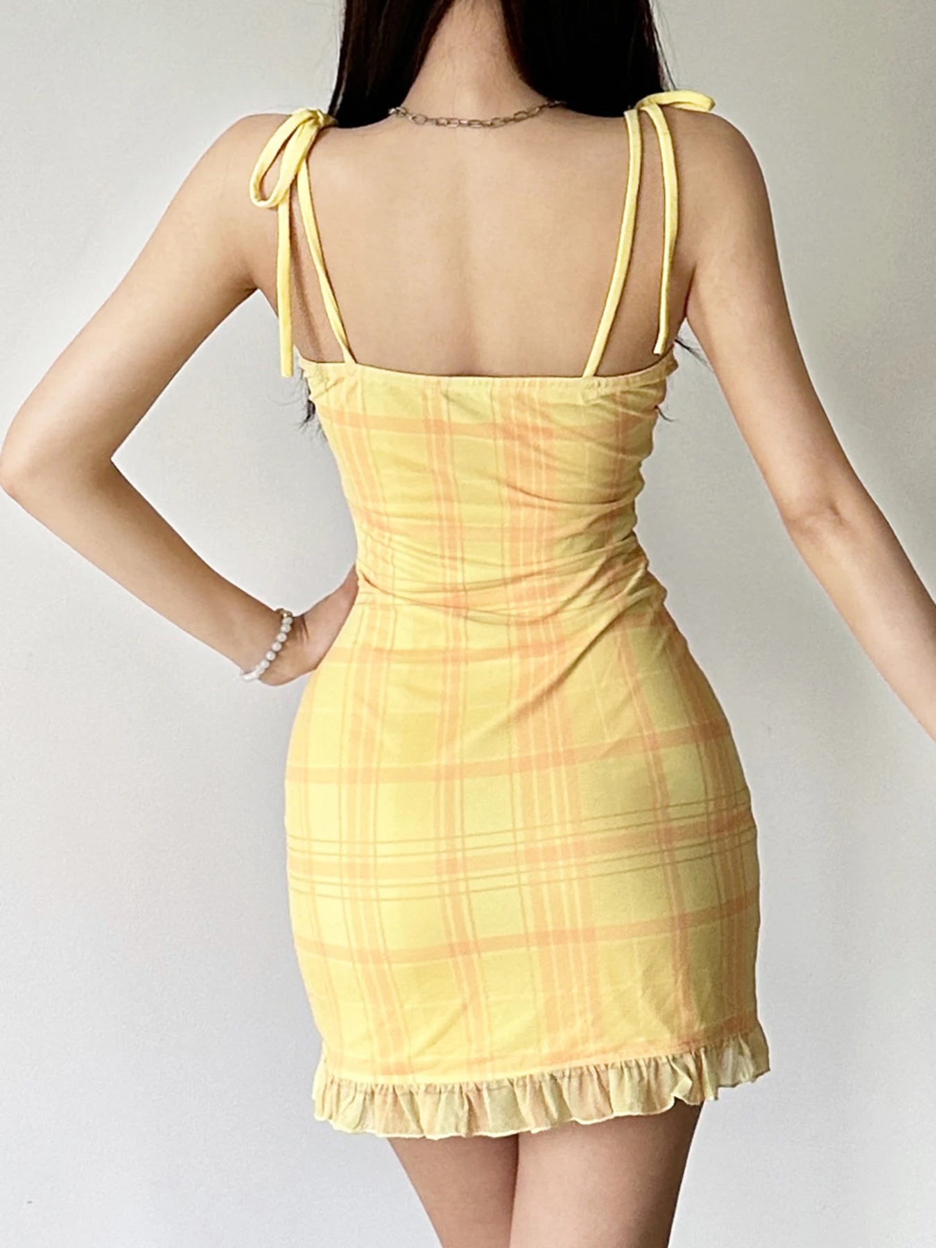 Kanten Rand Bodycon Jurk