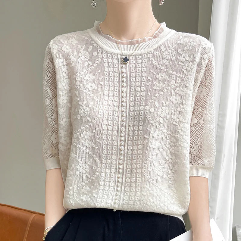 Chique Kanten Top Voor Dames