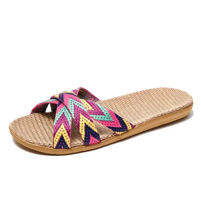 Light Linen Slippers for Home