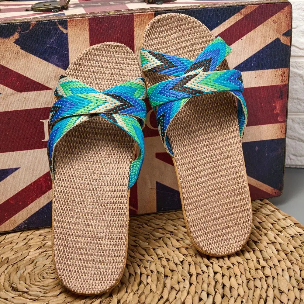 Light Linen Slippers for Home