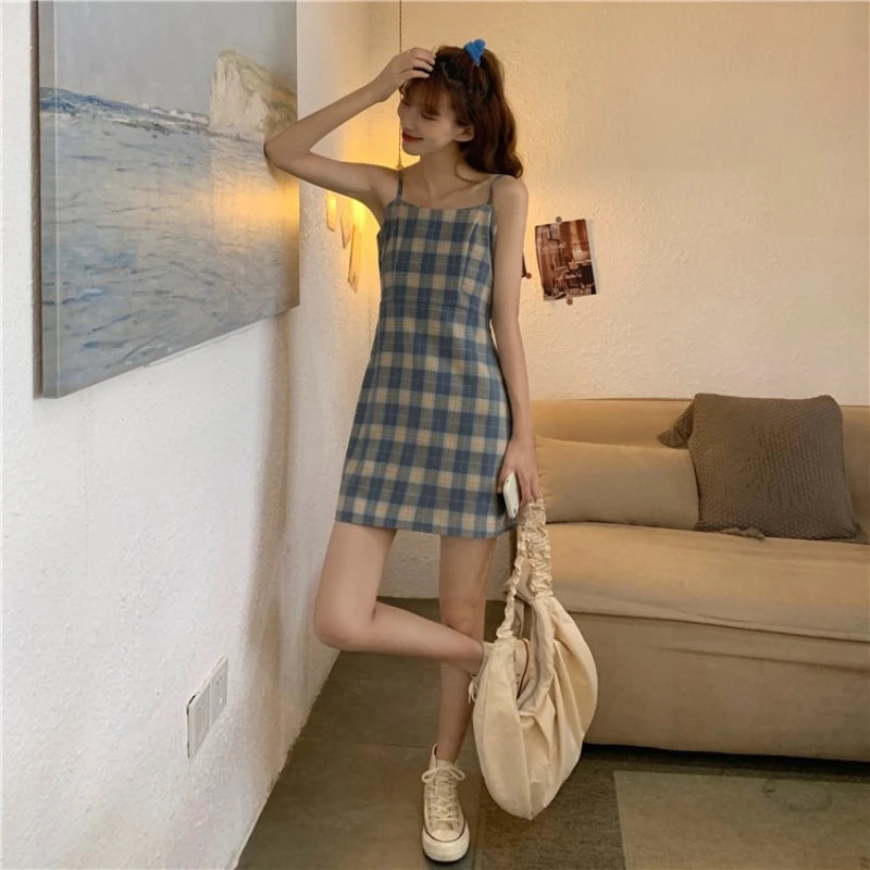 BloesemBelle's Enchanting Summer Checkered Shirt Dress