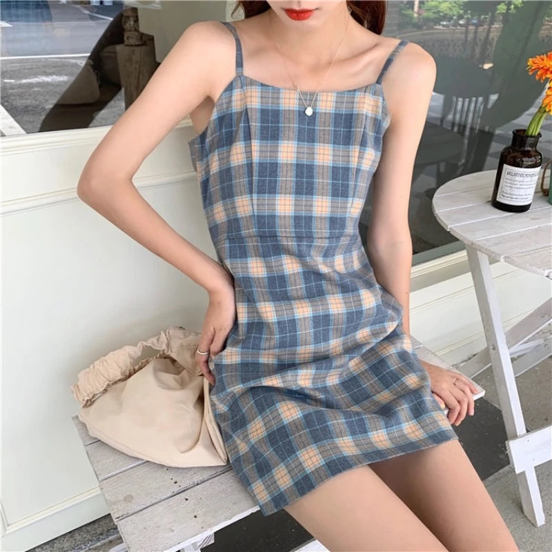 BloesemBelle's Enchanting Summer Checkered Shirt Dress