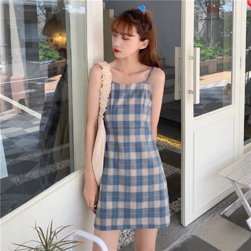 BloesemBelle's Enchanting Summer Checkered Shirt Dress