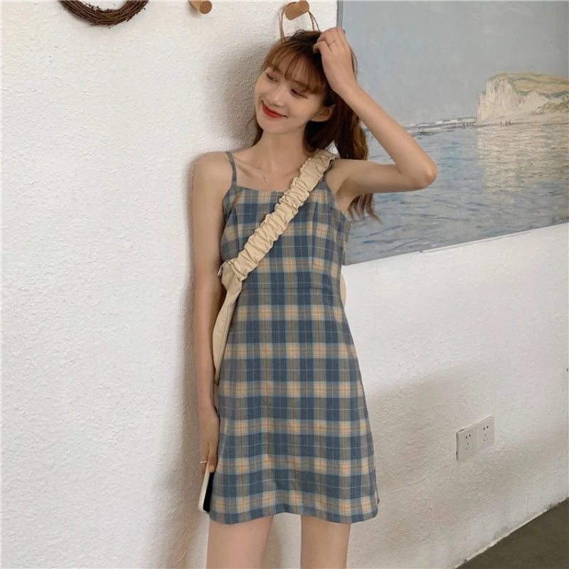 BloesemBelle's Enchanting Summer Checkered Shirt Dress