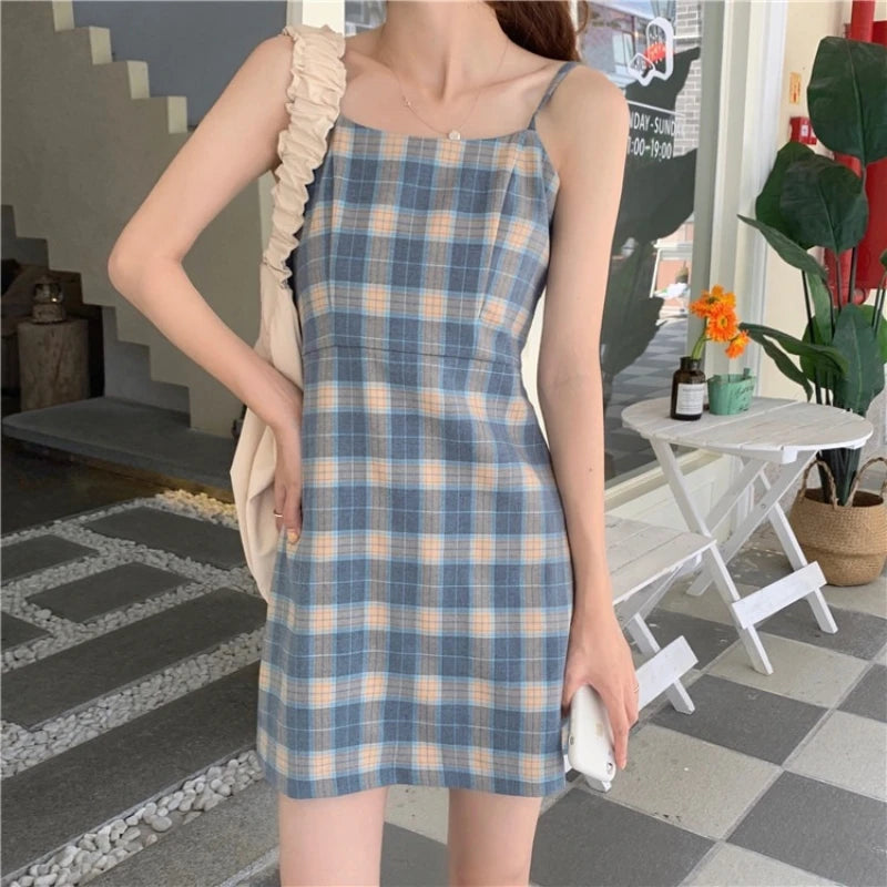 BloesemBelle's Enchanting Summer Checkered Shirt Dress