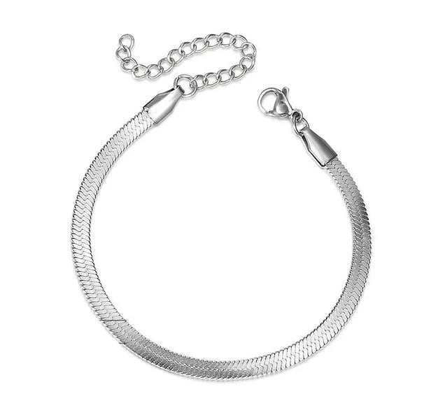 EverGlow Collana a Mano in Acciaio Inossidabile 3mm per Donne