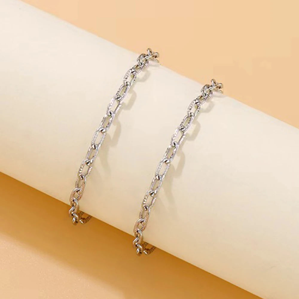 EverGlow Collana a Mano in Acciaio Inossidabile 3mm per Donne