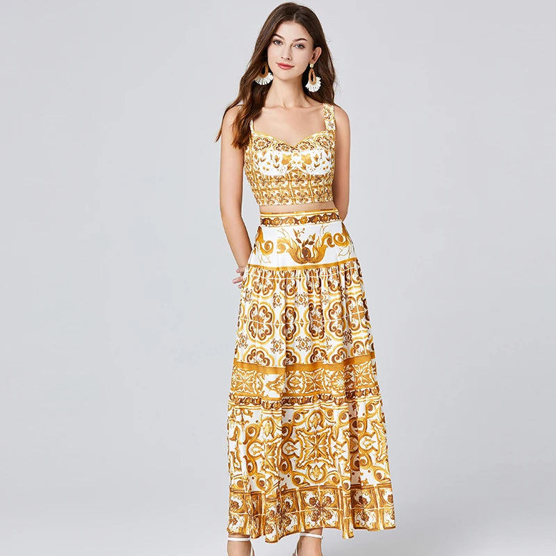 SunBlossom Zomerse Bloemen Rok Set