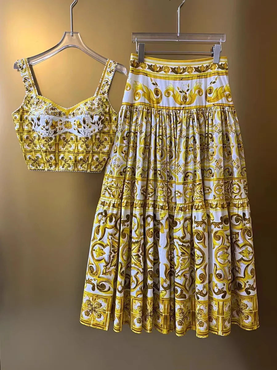 SunBlossom Zomerse Bloemen Rok Set