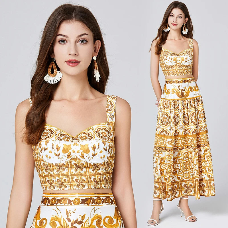 SunBlossom Zomerse Bloemen Rok Set