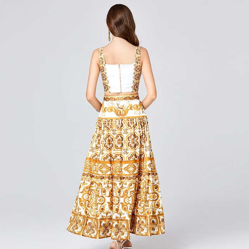 SunBlossom Zomerse Bloemen Rok Set