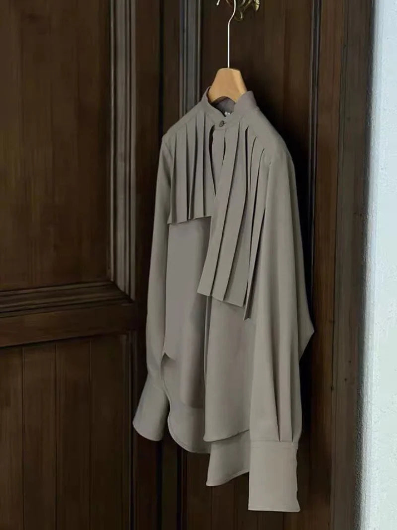 Japanese Vintage O-Neck Blouse for Women